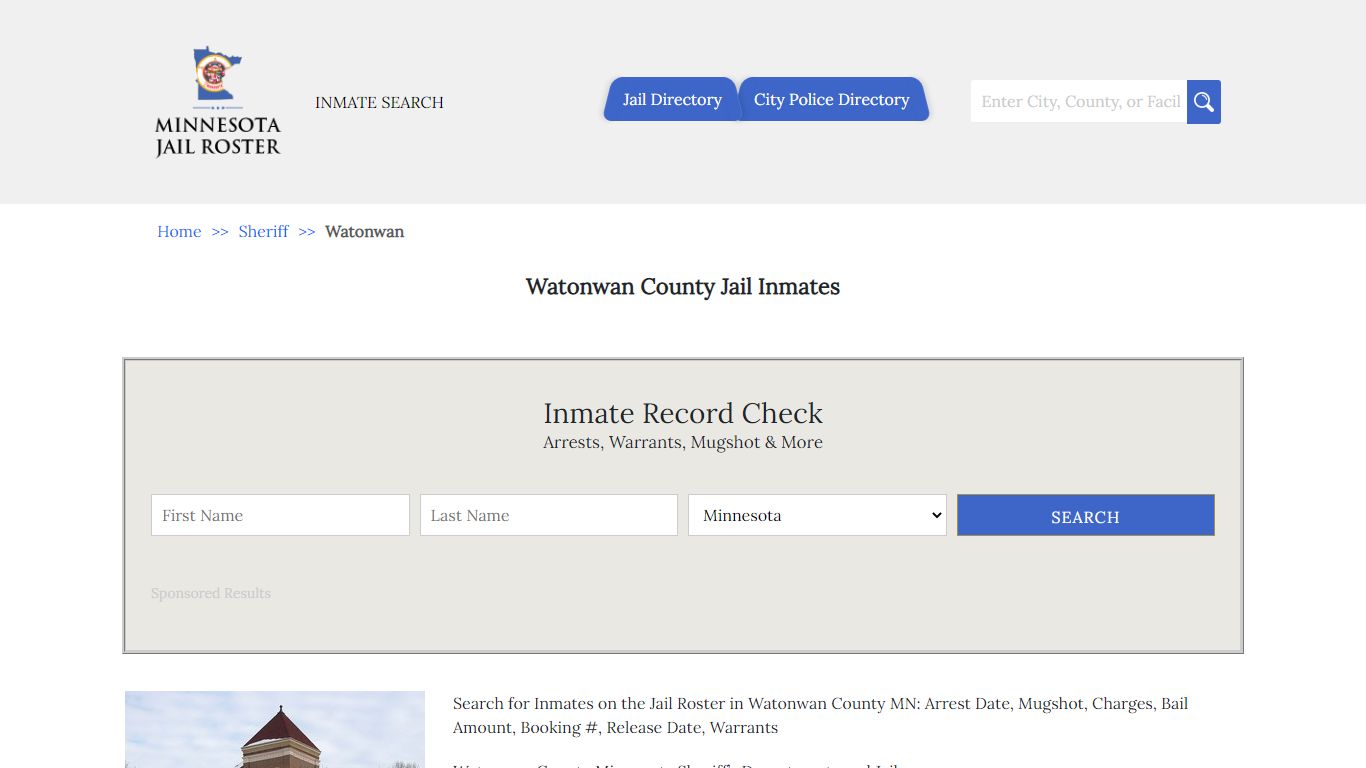 Watonwan County Jail Inmates | Jail Roster Search